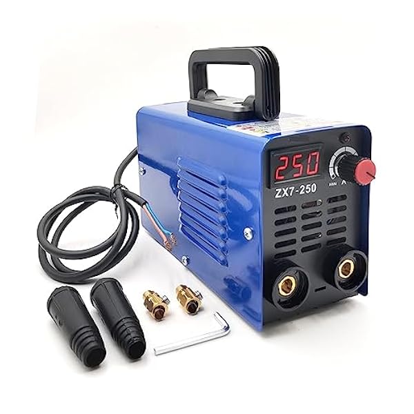 Lödning kit Svetsmaskin,bågsvetsmaskin helautomatisk industriklass hushåll,liten helkoppar elektrisk svetsning (Color : Blue Without Cable, Size : 1)